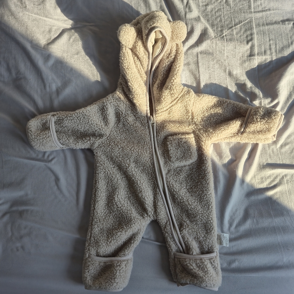 Cozy Sherpa Baby Onesie 0-3 Months